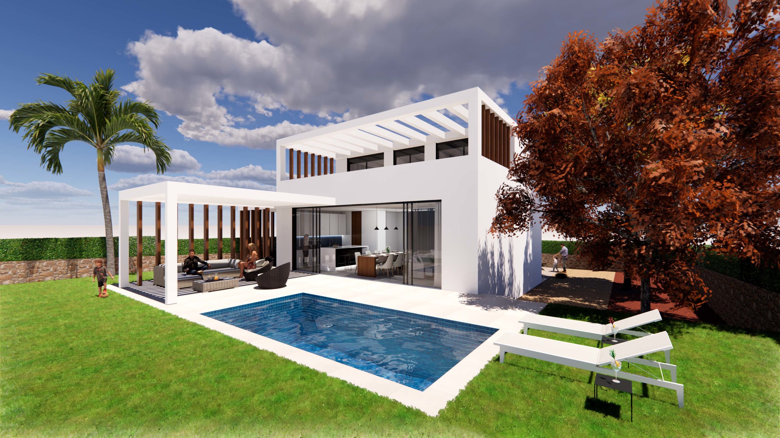 New construction with seaviews in Cala Llombards